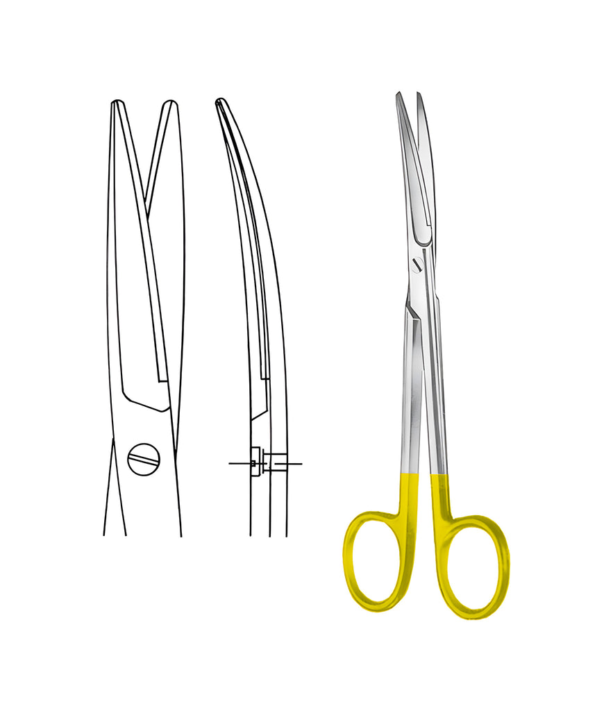 Mayo Dissecting Scissors Tungsten Carbide Curved Blunt/Blunt