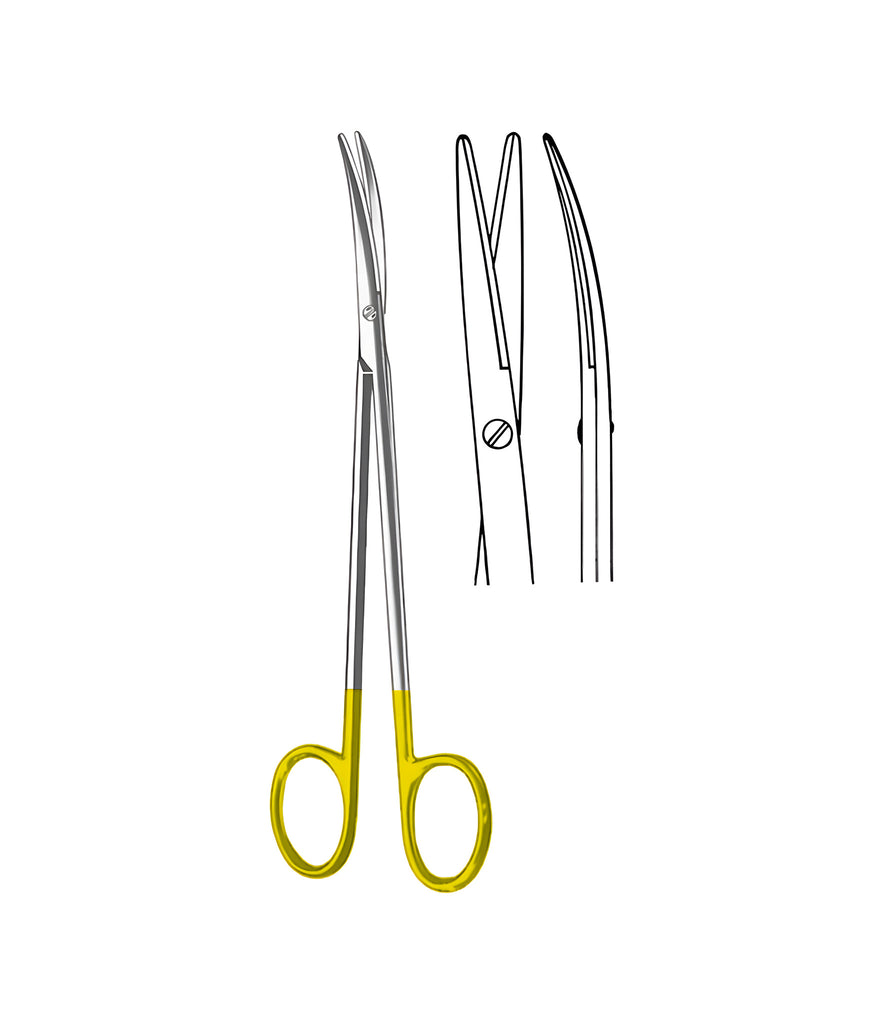 Toennis-Adson Scissors Deli Tungsten Carbide Curved 17.5 cm