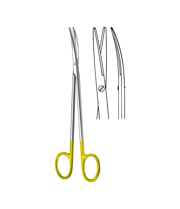 Toennis-Adson Scissors Deli Tungsten Carbide Curved 17.5 cm