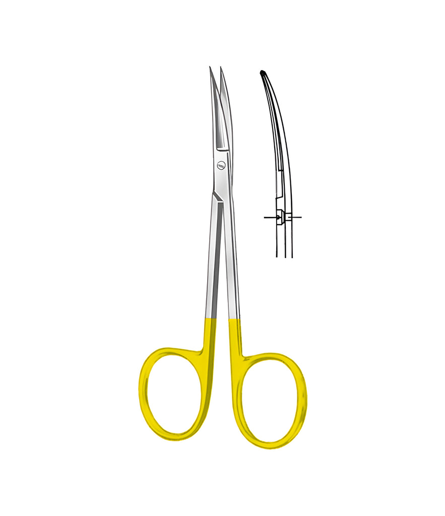 Iris Scissors Tungsten Carbide Curved Sharp