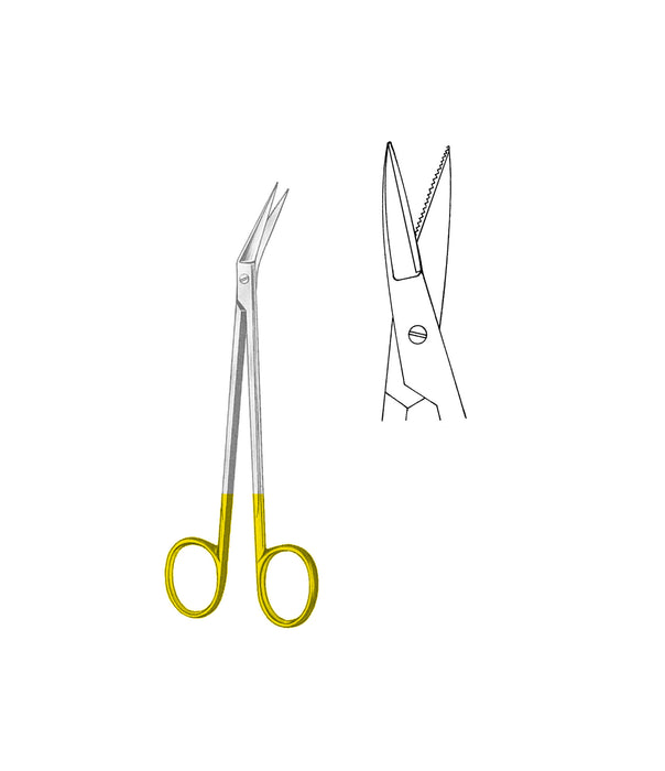 Locklin Scissors Curved Tungsten Carbide 16.5 cm