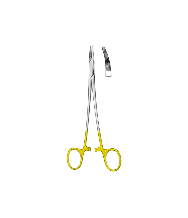 Crile-Wood Needle Holder Tungsten Carbide Curved 23.0cm
