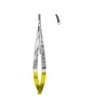 Micro-Needle Holder Tungsten Carbide Curved Ratchet Serrated 18.0cm