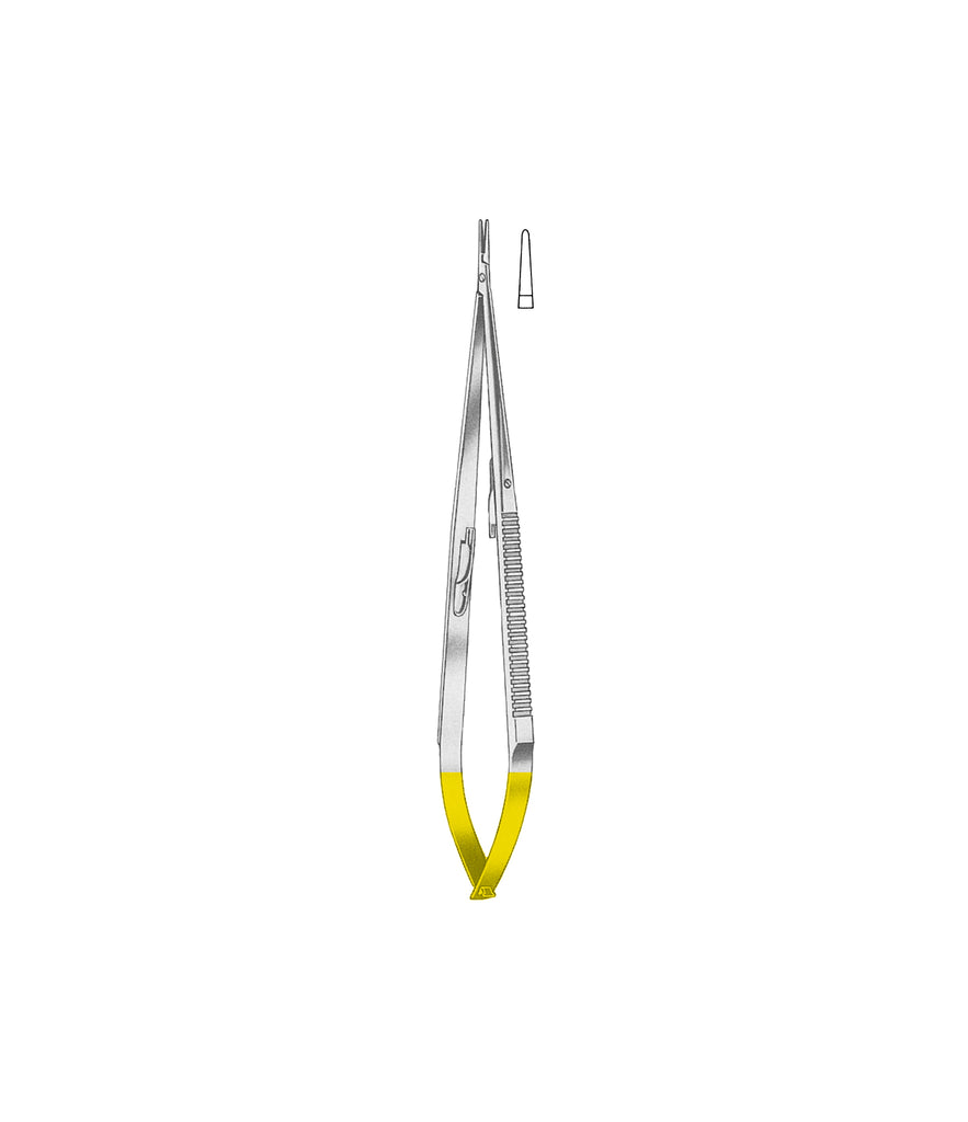 Jacobson Micro-Needle Holder Tungsten Carbide 21.0cm Straight Smooth