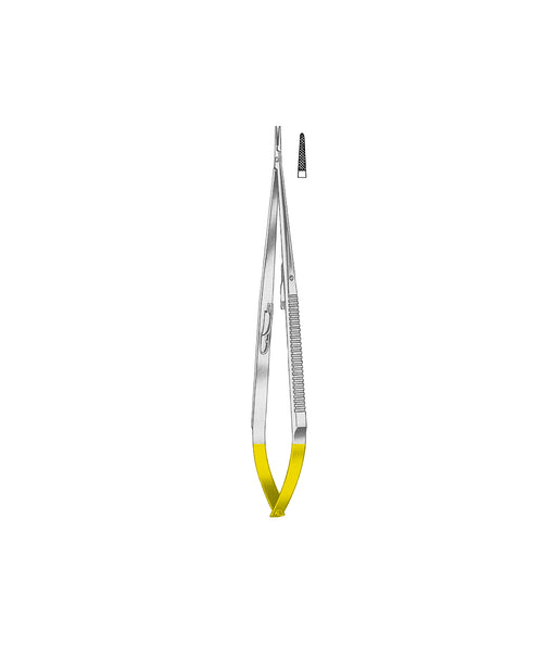 Jacobson Micro-Needle Holder Tungsten Carbide 21.0cm Ratchet Serrated