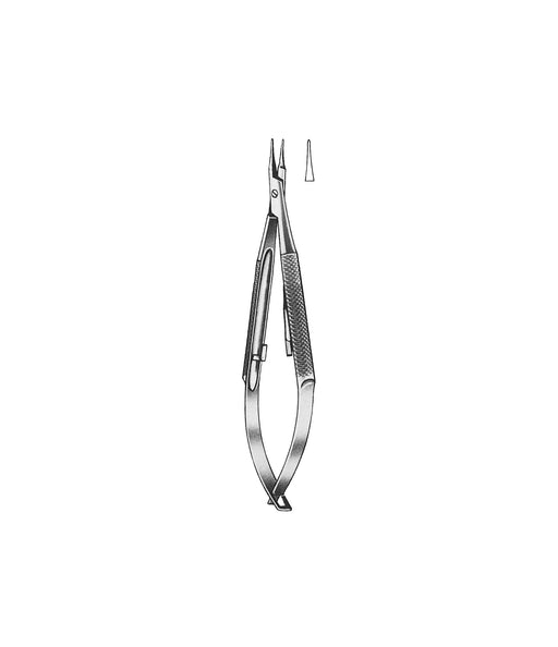 Barraquer-Troutman Micro-Needle Holder Straight Ratchet 10cm