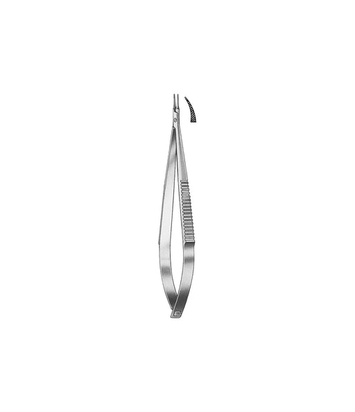 Castroviejo Needle Holder Curved Serrated 14.0cm