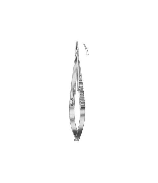 Castroviejo Needle Holder Curved Ratchet Smooth 14.0cm