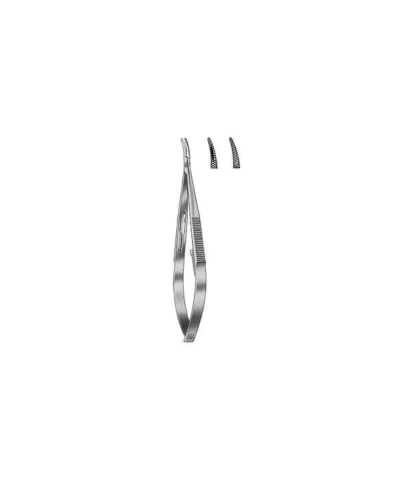 Paton Micro-Needle Holder Curved Ratchet Serrated 11.0cm