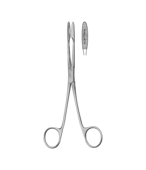 Gross-Maier Dressing Forceps Straight Without Ratchet 20cm