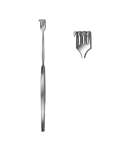 Retractor Sharp 16.0cm 4 Prongs