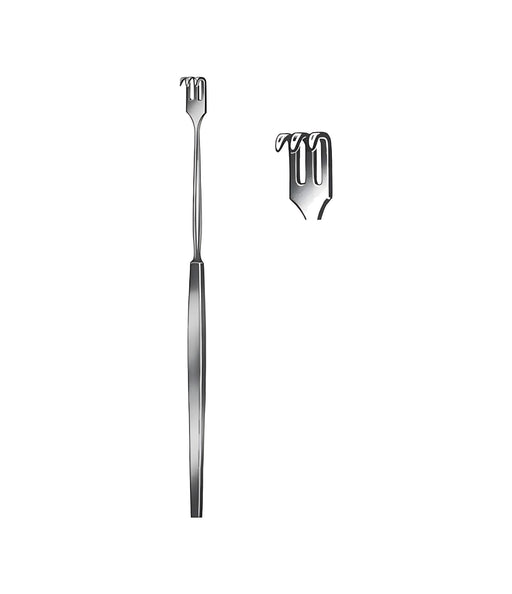 Retractor Semi-Sharp 16.0cm 3 Prongs