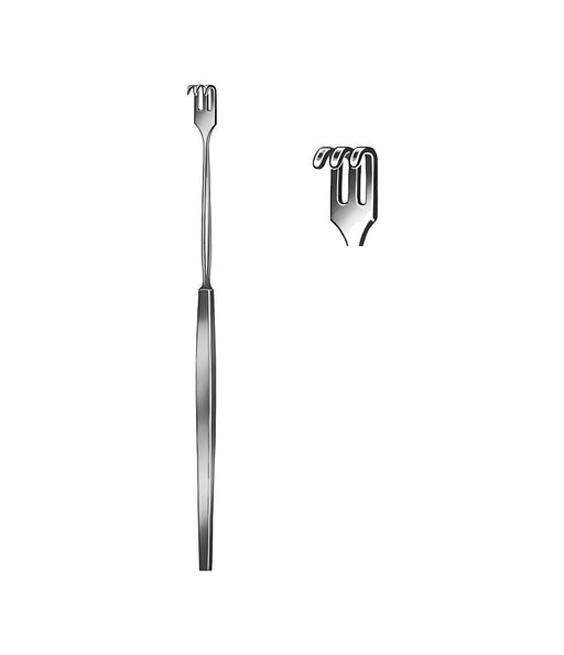 Retractor Blunt 16.0cm 3 Prongs