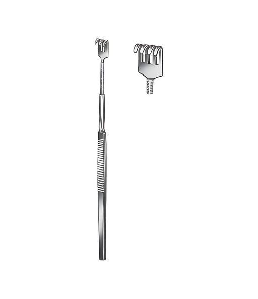 Retractor Blunt Flex.16.0cm 4 Prongs