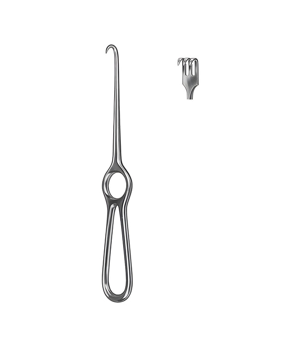 Volkmann Retractor Semi-Sharp 21.5cm 3 Prongs