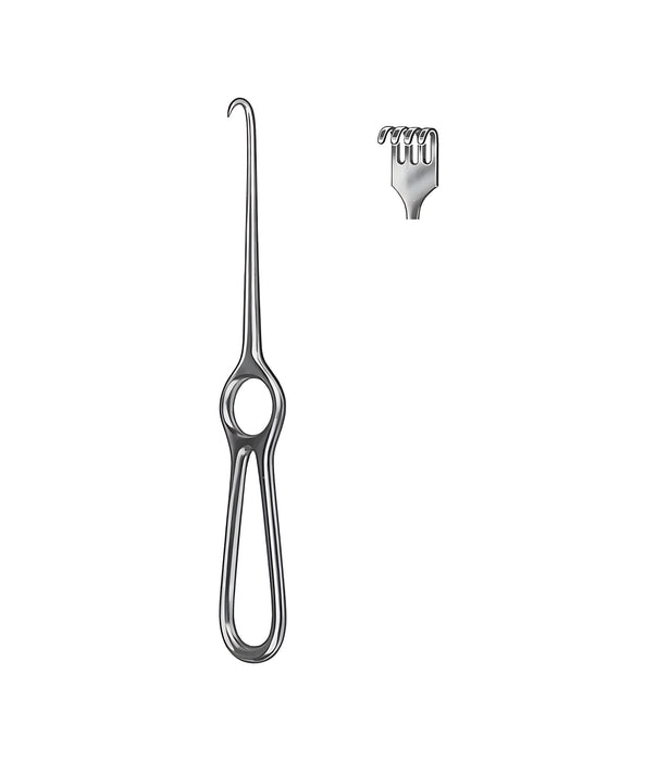 Volkmann Retractor Blunt 21.5cm 4 Prongs