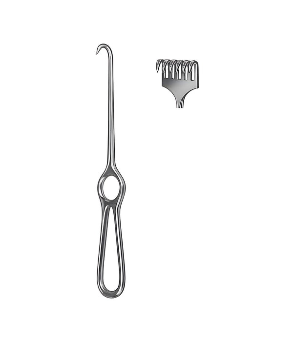 Kocher Retractor Sharp 22.0cm 6 Prongs