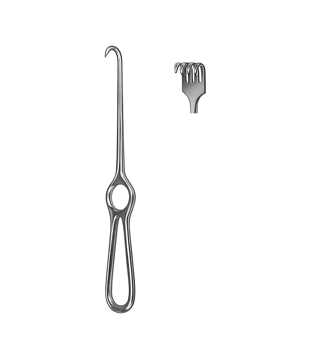Kocher Retractor 22cm Semi-Sh. 4 Prongs
