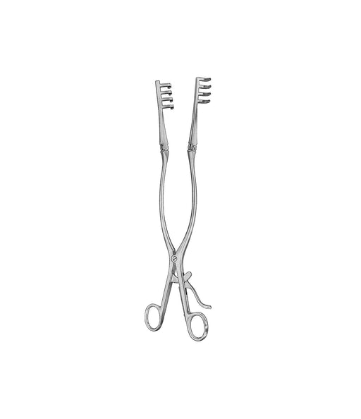 Beckmann Retractor Sharp 4x4 Prongs 31cm