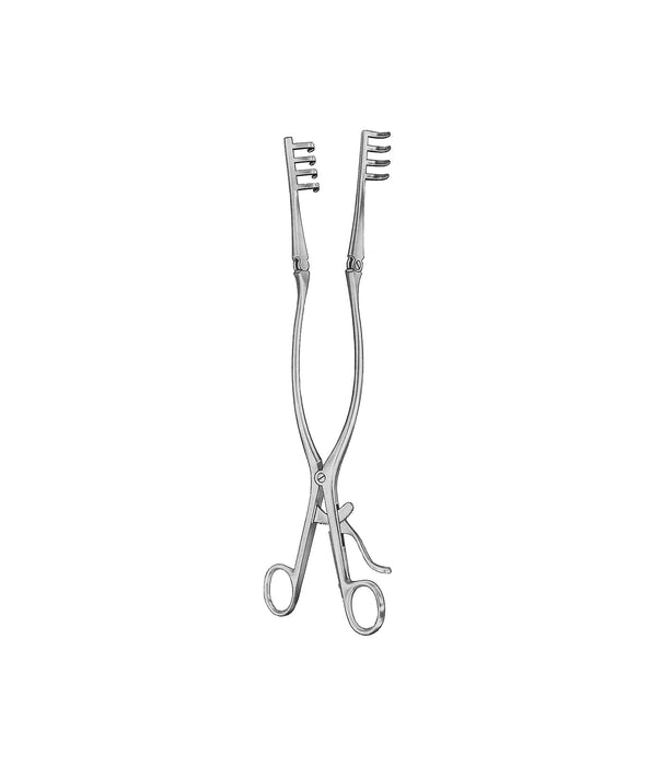 Beckmann Retractor Blunt 4x5 Prongs 33cm