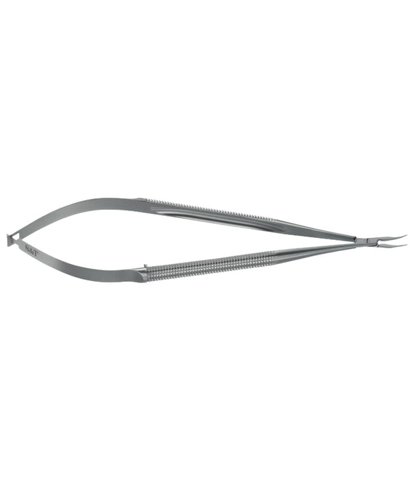 S&T B-13-10 Needle Holder without lock, 13cm long, round 10mm, curved (00082)