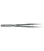 S&T Forceps Round handle, 15 cm long, curved with platform (00166)