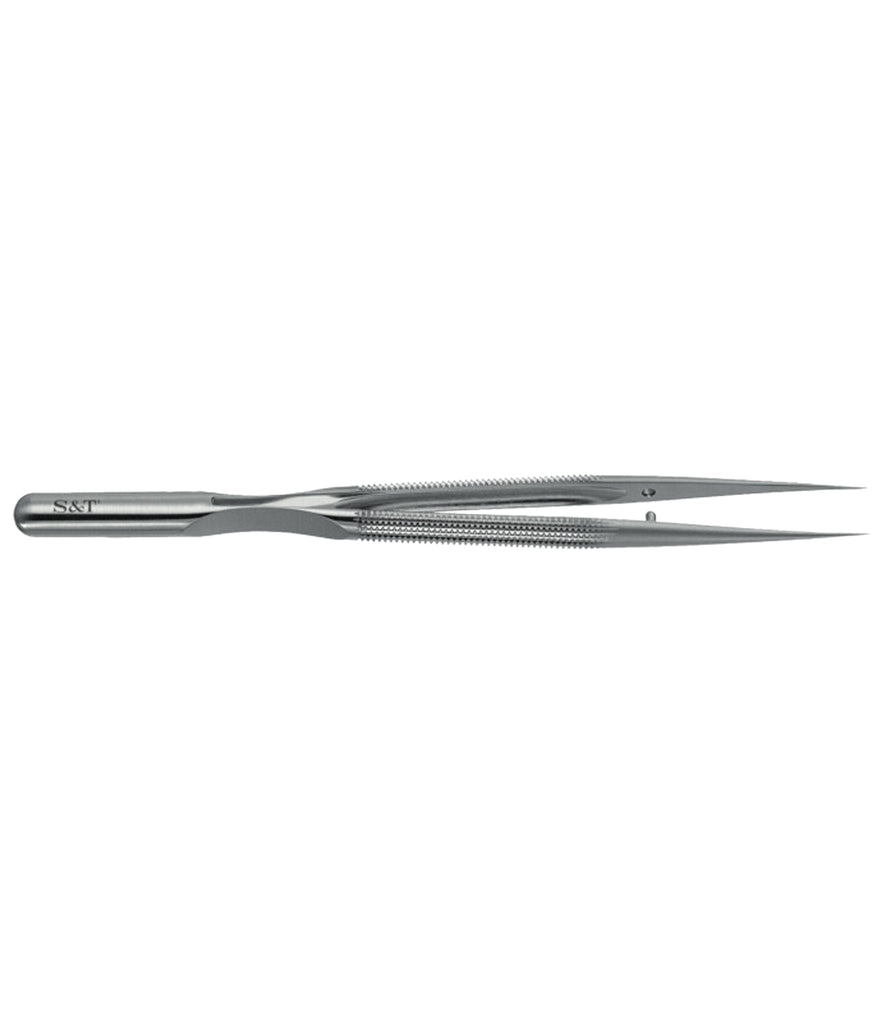 S&T Forceps 15cm long, round handle, straight (00241)