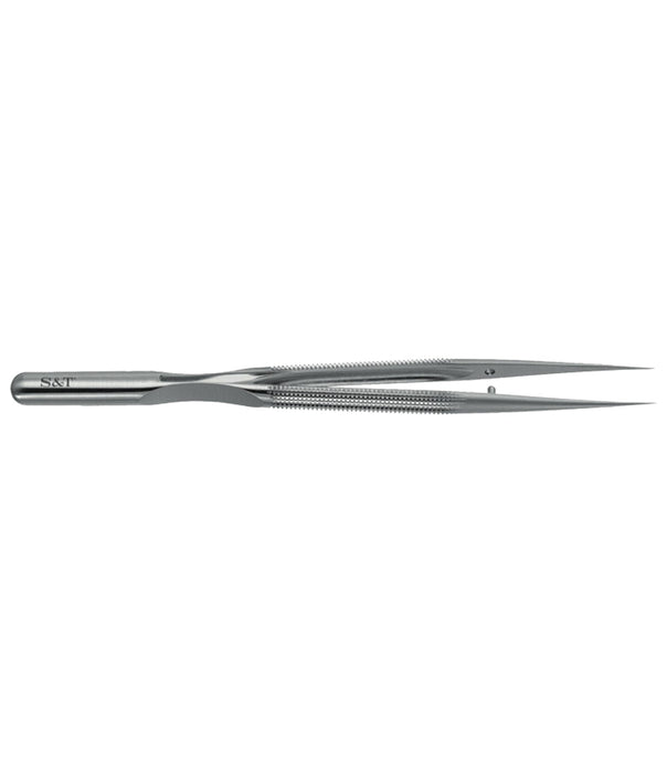 S&T Forceps 15cm long, round handle, straight (00241)