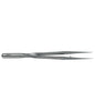 S&T Special Forceps 15 cm long, 8mm round handle, angled 45 degrees, tip 0.2mm (00592)