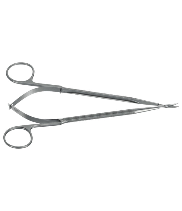 S&T Blondeel Dissecting scissors 18cm long, round, curved with 2 ring grips (00657)