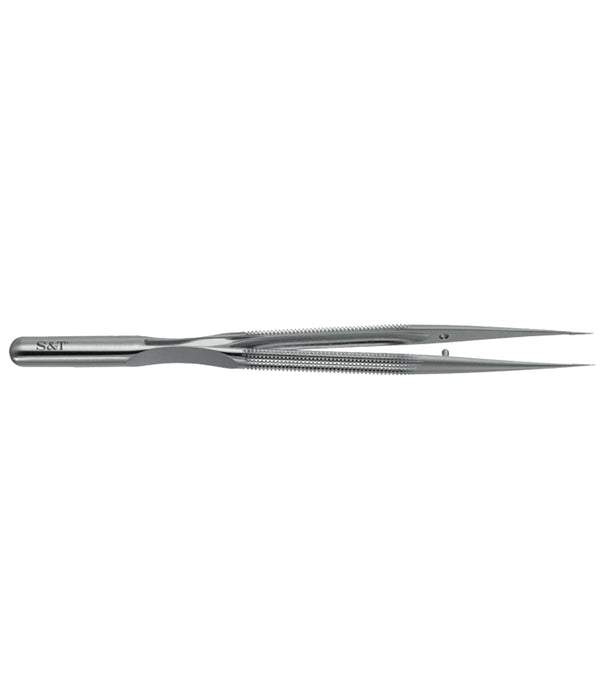 S&T Forceps Round Handle 15 cm long, straight Tungsten Carbide coated (00761)