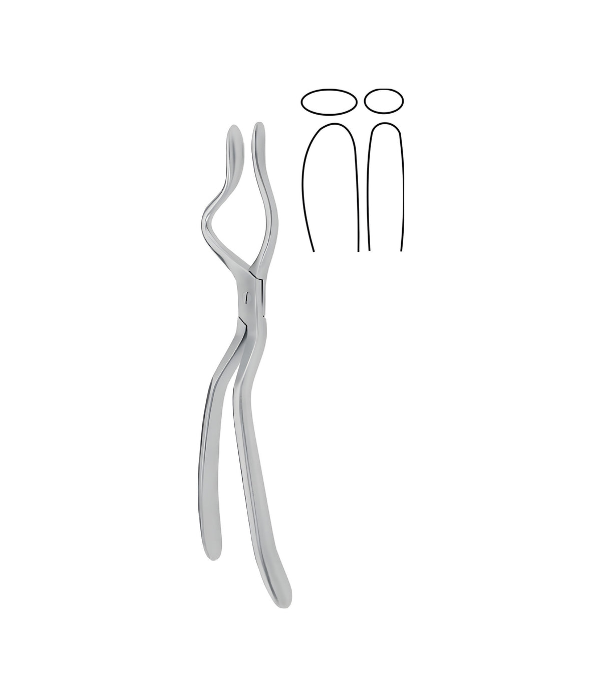 Rowe Disimpaction Forceps 23.0 cm Right — Stark Medical Pty Ltd