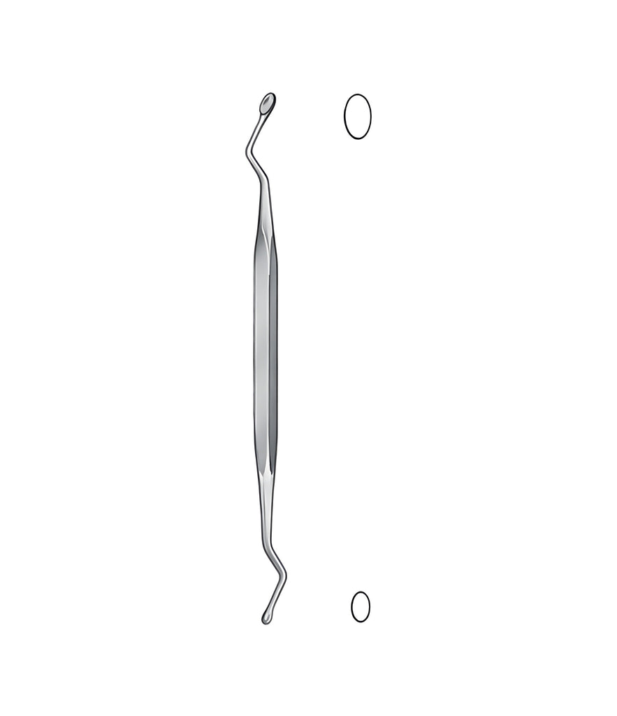 Jansen Bone Curettes Curved 15.0 cm