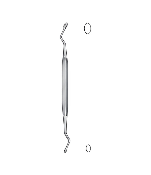 Jansen Bone Curettes Curved 15.0 cm