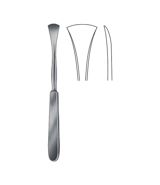 Langenbeck Periosteal Rasp.Curved 19.0cm