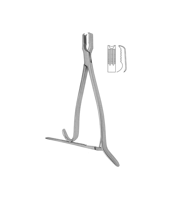 Kern Bone Holding Forceps With Ratchet 17cm