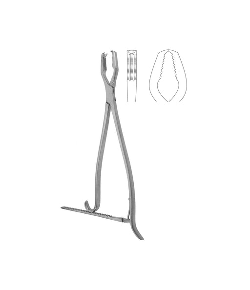 Lane Bone Holding Forceps With Ratchet 33.0cm