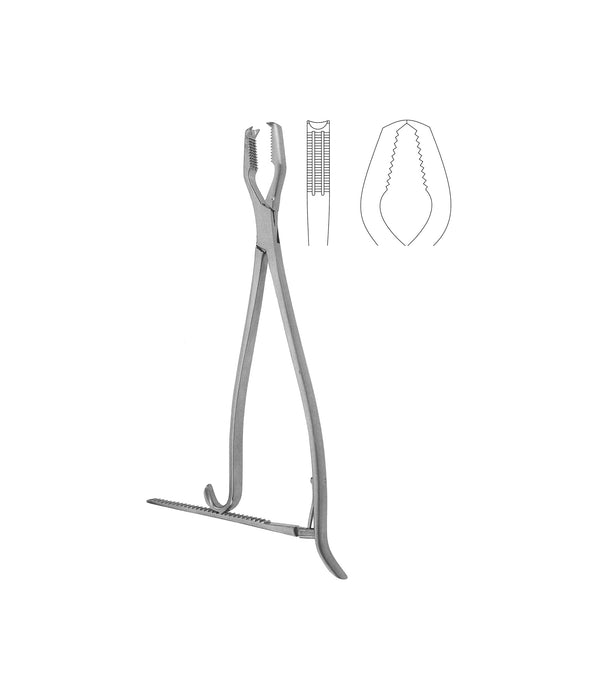Lane Bone Holding Forceps With Ratchet 33.0cm
