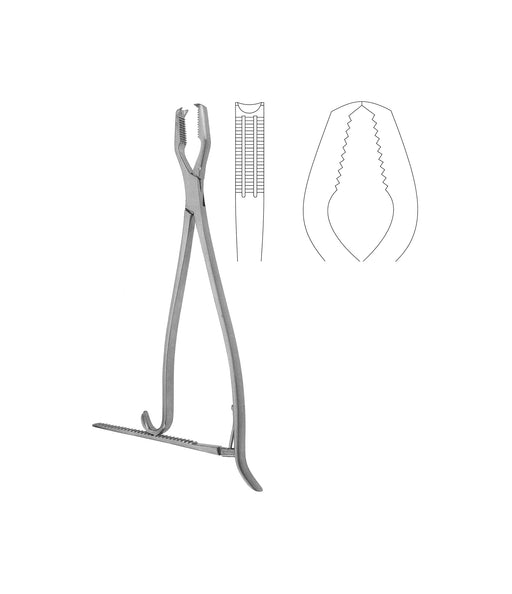 Lane Bone Holding Forceps Without Ratchet 33cm