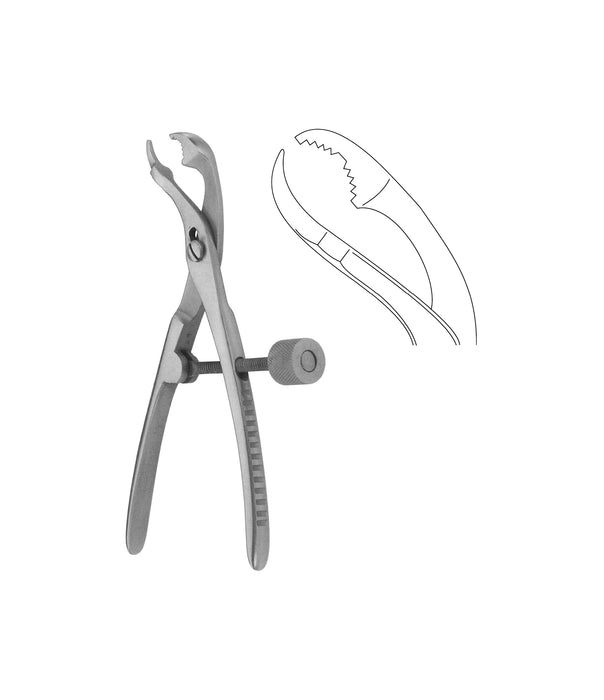 Bone Holding Forceps Curved 10.0mm/26cm