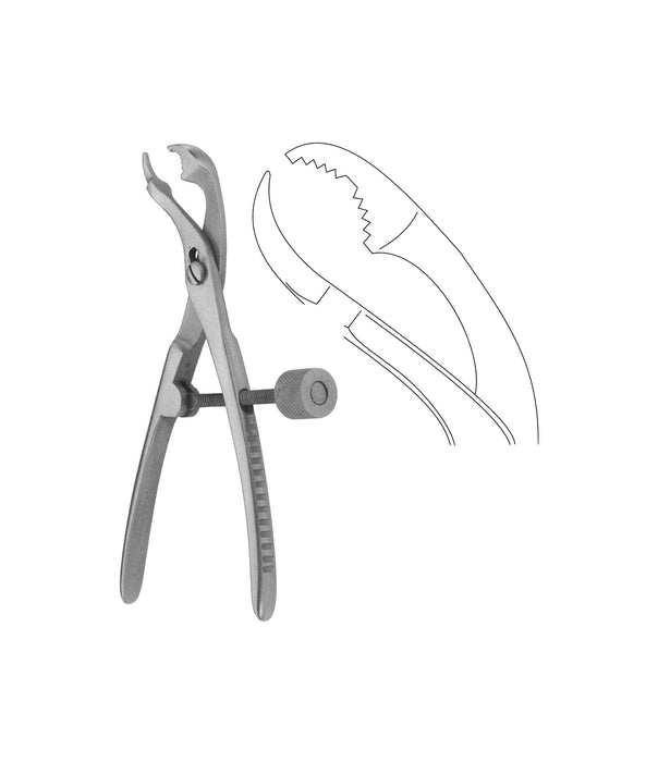 Bone Holding Forceps Curved 11.0mm/28cm
