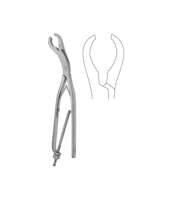 Ulrich Bone Holding Forceps Curved 28cm