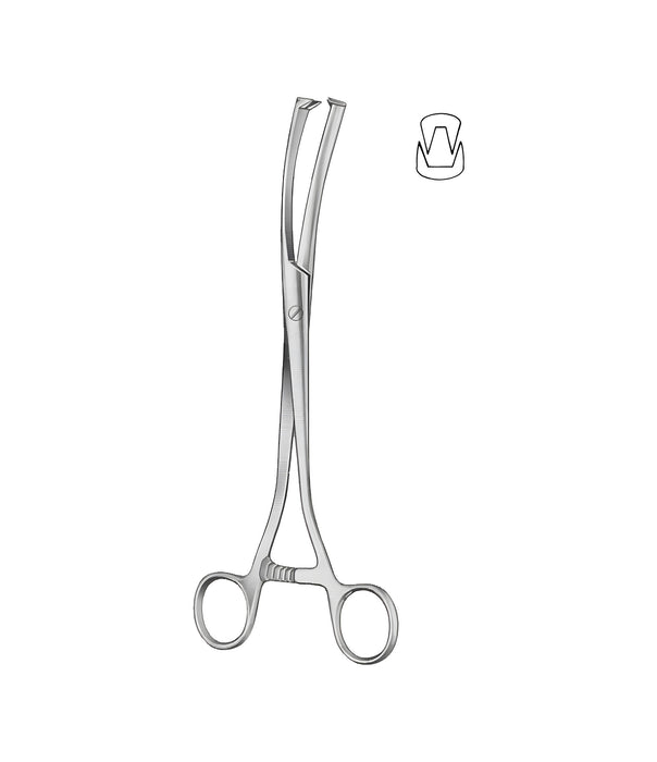 Museux Tenaculum Forceps Curved Sideways 24 cm 6mm