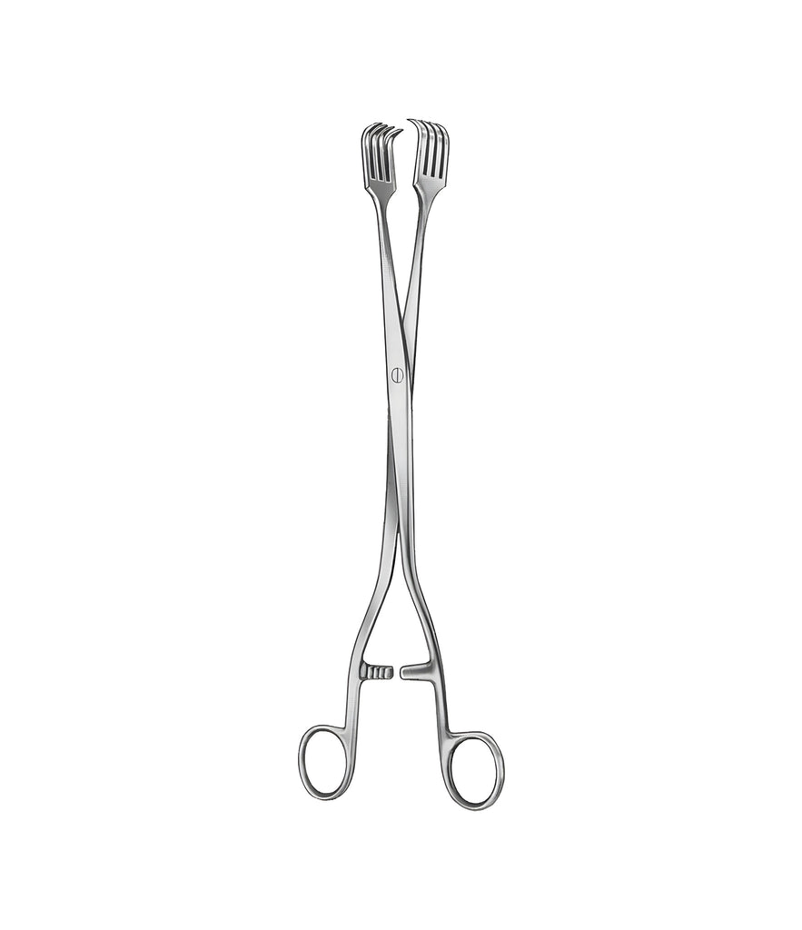 Pratt Vulsellum Forceps 4x4 Toothed 28 cm