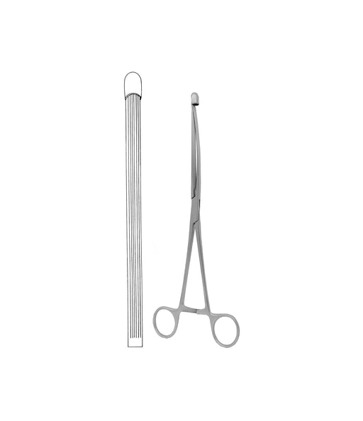 Nussbaum Intestinal Clamp Forceps Straight 25.0cm