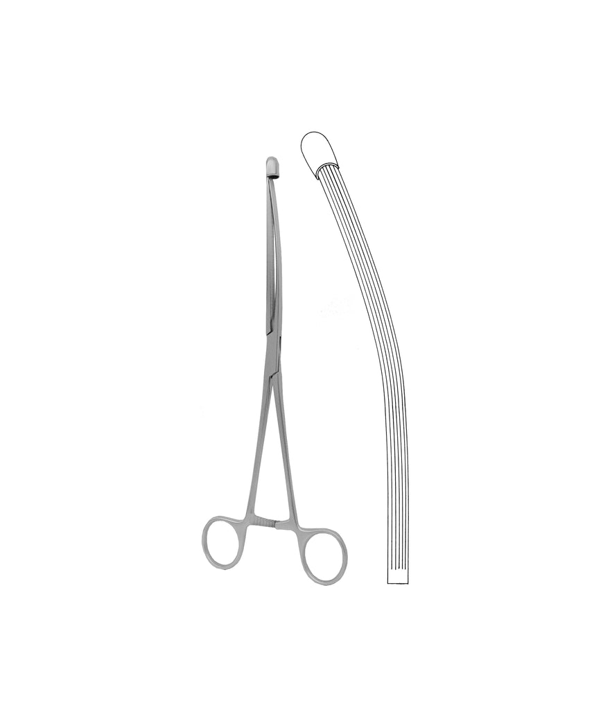 Nussbaum Intestinal Clamp Forceps Curved 25.0cm