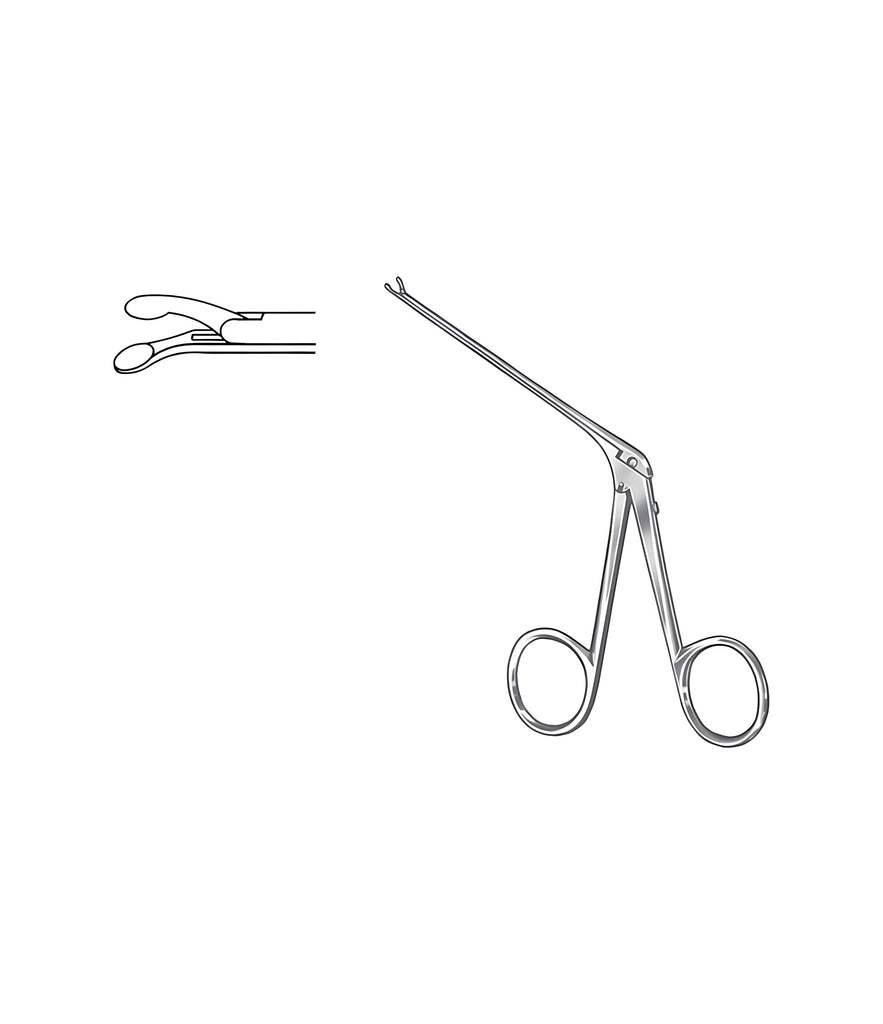 Cupped Forceps Curved Left 1.25x0.8mm Sati