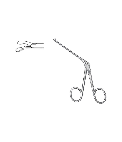 Cupped Forceps Curved Left 1.25x0.8mm Sati