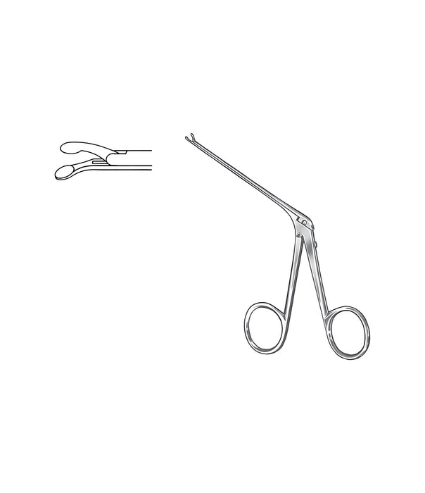 Cupped Forceps Curved Left 1.25x0.8mm Sati