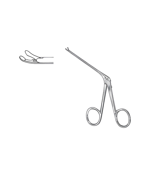 Cupped Forceps Curved Up 1.25x0.8mm Sati